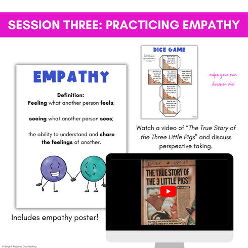 Empathy School Counseling Group - Empathy Activities for Small Group Counseling