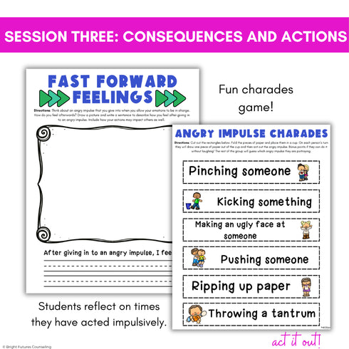 Anger Management Small Group Counseling Coping Skills Activities & Curriculum