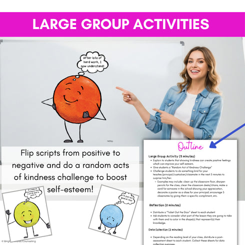 Self-Esteem Counseling Guidance Lesson - Self-Esteem & Confidence Activities