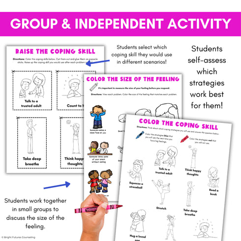 50% OFF for 48 HRS Coping Skills Activities & Lesson - Coping Skills Worksheets