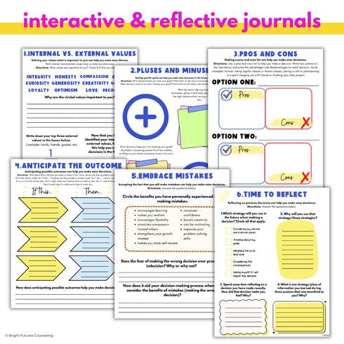 Responsible Decision Making Middle School Counseling - Choices and Consequences