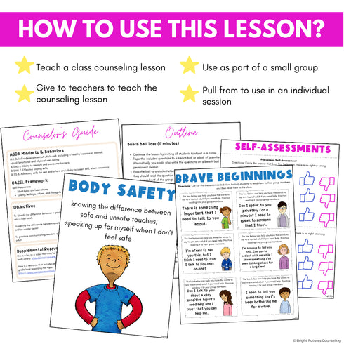 Body Safety Lesson - Safe vs. Unsafe Touch Erin's Law Lesson