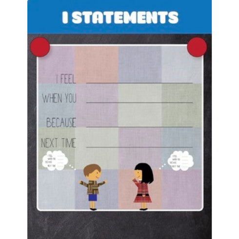 Conflict Resolution I Statements Poster Counseling Office Decor