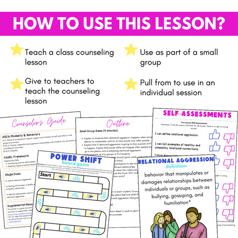 Relational Aggression Lesson for Middle School - Middle School Friendship Lesson