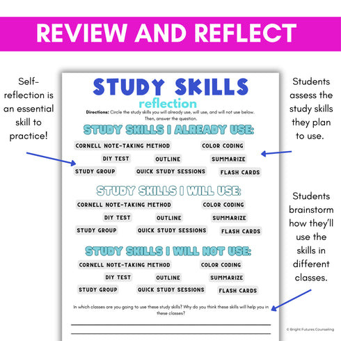 Middle School Study Skills Lesson - Study Skills Activities for Middle Schoolers