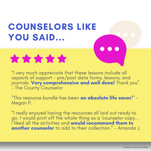 3 Tier Comprehensive Counseling Curriculum with Lessons, Groups, and Individual