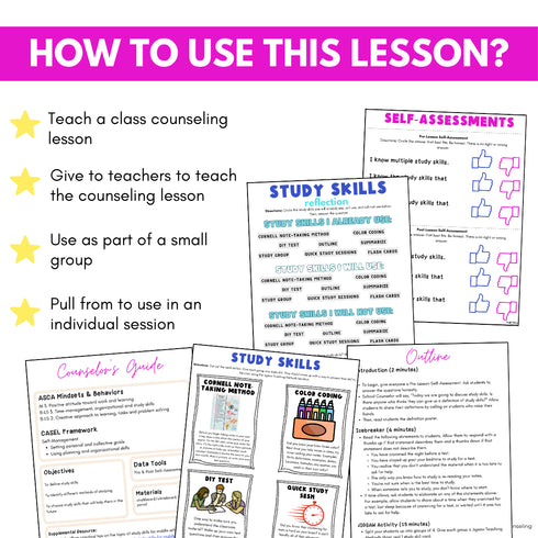Middle School Study Skills Lesson - Study Skills Activities for Middle Schoolers