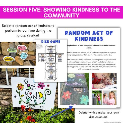 Kindness Small Group Counseling Curriculum with Social Skills Activities