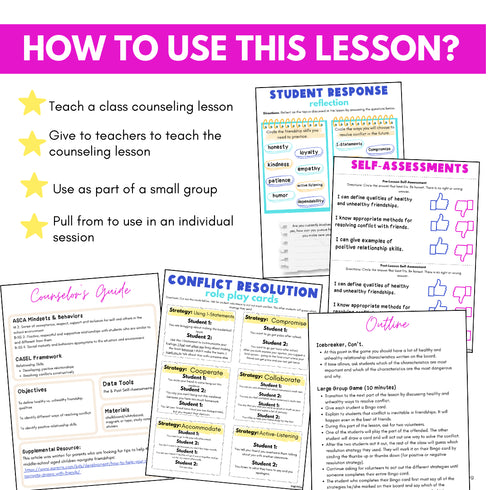 Middle School Friendship Lesson - Healthy Vs. Unhealthy Friendships SEL Lesson