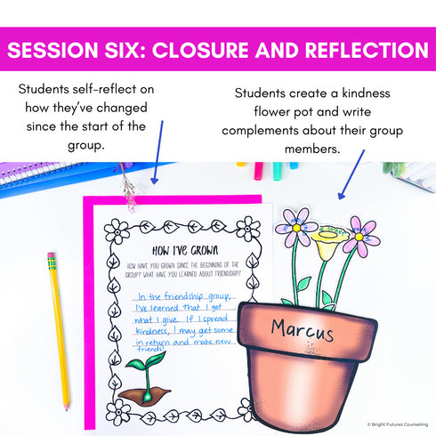 Friendship Activities and Lessons - Blooming Friendships Small Group Counseling