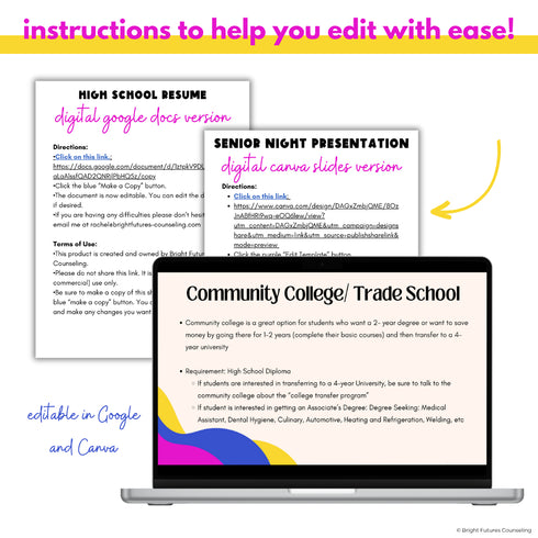 High School Senior Parent Night Presentation - Tools for High School Counselors