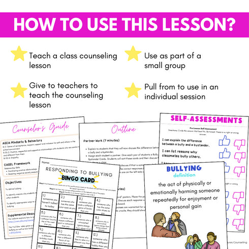 Bullying Prevention Lesson for Middle School Counseling