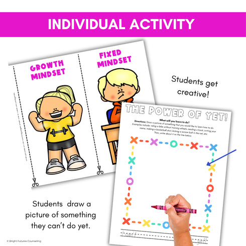 Growth Mindset Primary School Counseling & SEL Lesson- Growth Mindset Activities