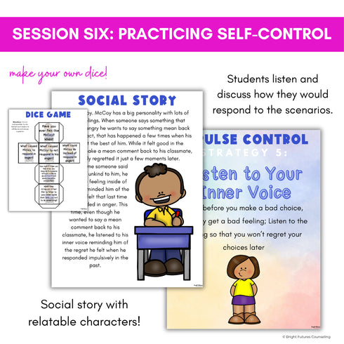 Impulse Control Counseling Group - Self-Control & Impulse Control Activities