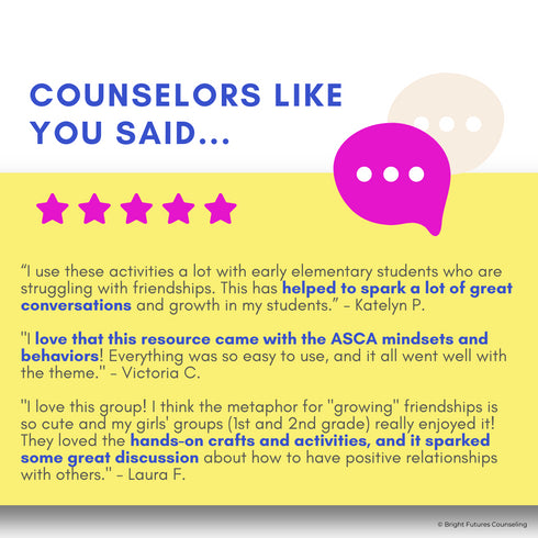 Friendship Activities and Lessons - Blooming Friendships Small Group Counseling