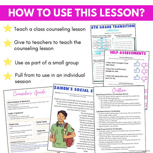 High School Transition Lesson - 8th Grade Transition to High School Activities
