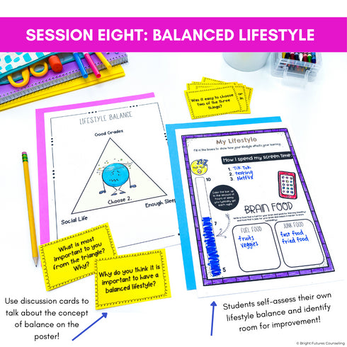 Executive Functioning and Study Skills School Counseling Group & SEL Activities