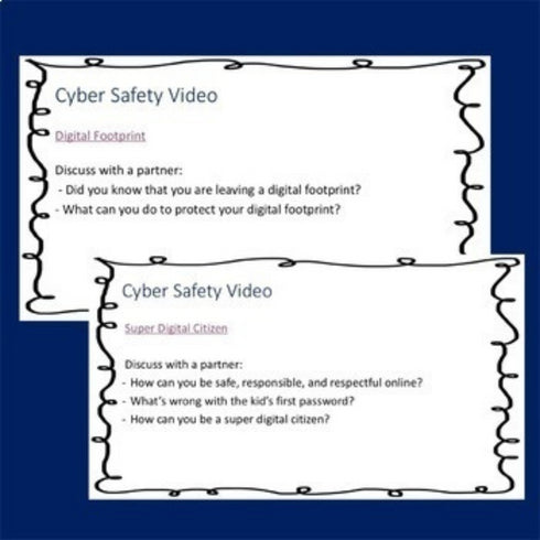 CYBER SAFETY Guidance Lesson Activity & Game + Editable Google Version