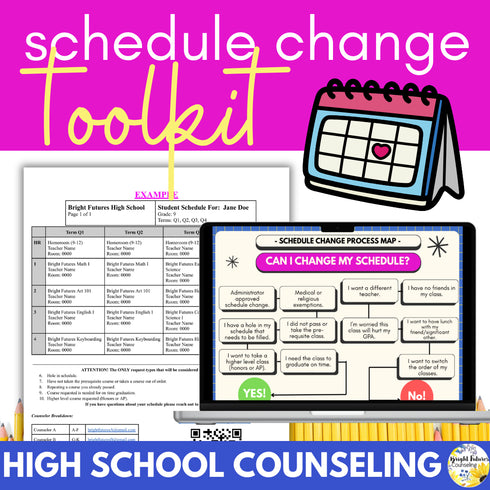 High School Counseling Schedule Change Toolkit - High School Schedule Template