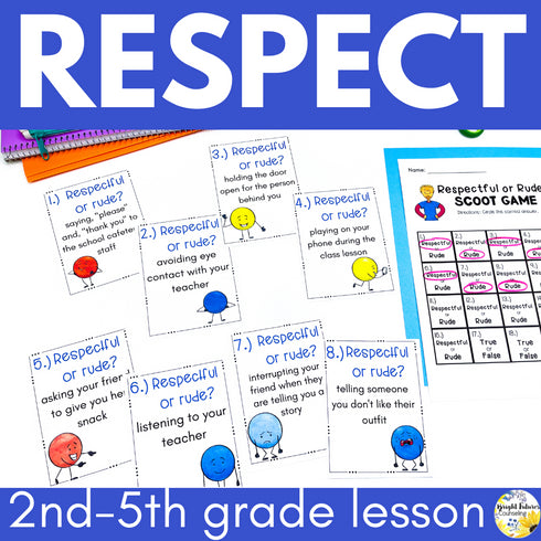 Respect Lesson for Elementary School Social Emotional Learning and Counseling