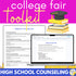 High school college fair toolkit cover with scavenger hunt and exit ticket pages