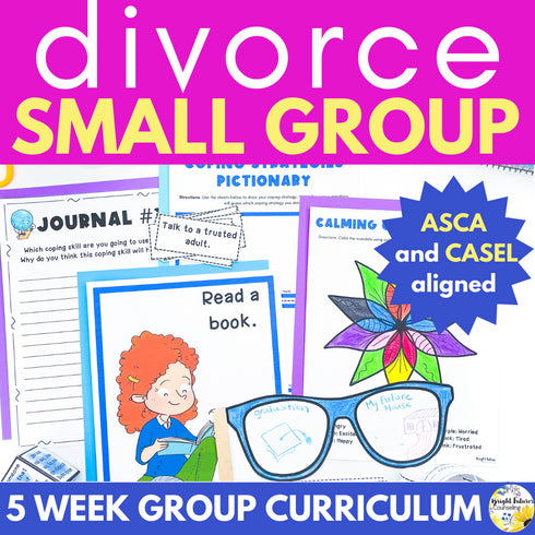 Divorce School Counseling Small Group - 5 Week ASCA & CASEL Aligned Small Group