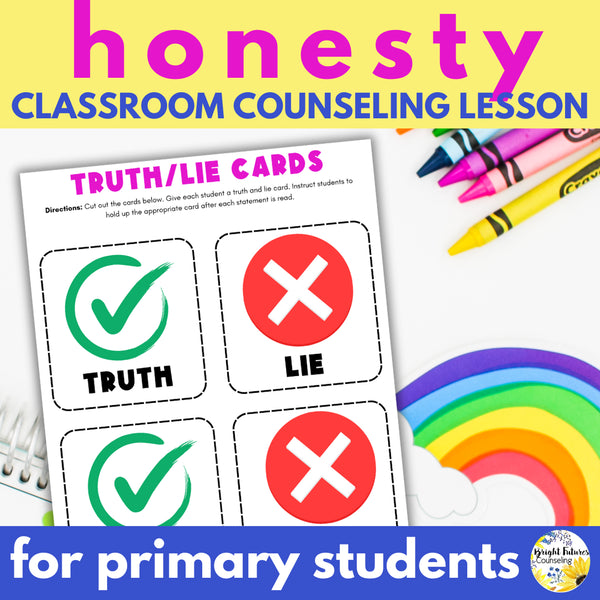 50% OFF for 48 HRS Honesty School Counseling Class Lesson - Honesty Worksheets