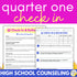 Quarter One Check-In and Reflection Sheet for High School Counseling