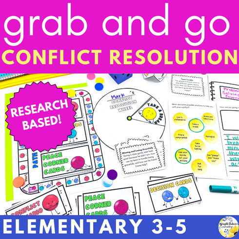 Conflict Resolution Activities - Elementary Conflict Resolution Situation Cards