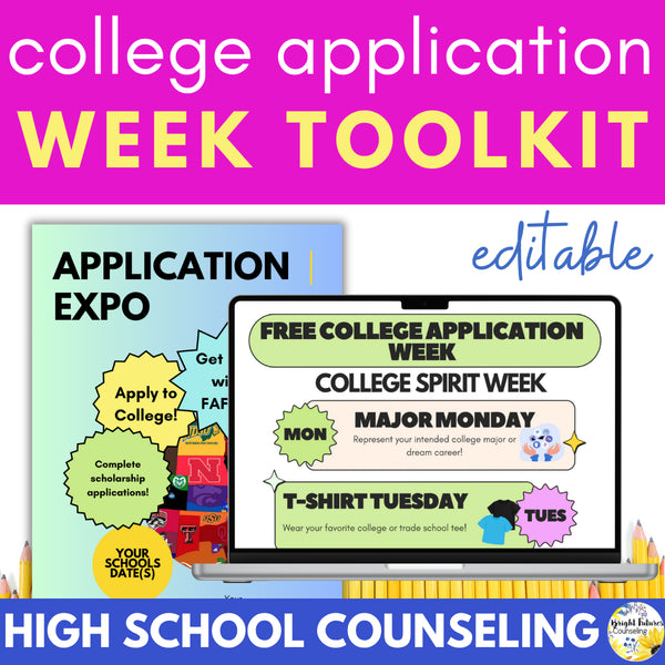 Free College Application Week Planning Toolkit for High School Counseling