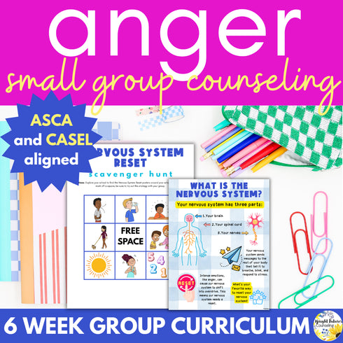 Anger Management Small Group Counseling Coping Skills Activities & Curriculum