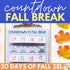 Fall SEL Activities & Fall School Counseling Activity - Countdown to Fall Break