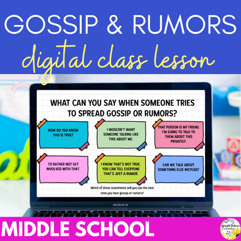 Gossip & Rumors Middle School Counseling Lesson Classroom Guidance Activity