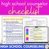 High School Counselor School Year Checklist - High School Counseling Planning