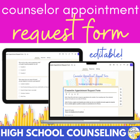 High School Counselor Appointment Request Form- High School Counseling Tools