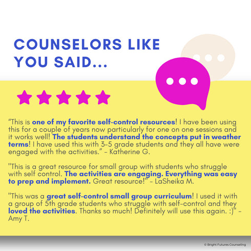 Self-Control School Counseling Group: Develop Self-Control Accountability Habits