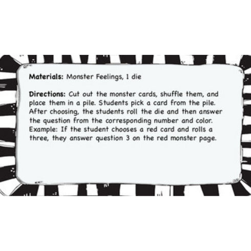 Feelings Game Monster Feelings School Counseling Game