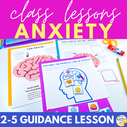 Anxiety Management and Coping Skills SEL Classroom Lesson for School Counseling