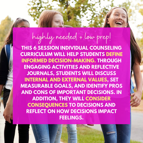 Responsible Decision Making Middle School Counseling - Choices and Consequences