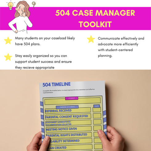 Why use a 504 case manager toolkit to stay organized and communicate with teachers and families