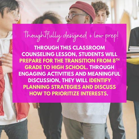 High School Transition Lesson - 8th Grade Transition to High School Activities