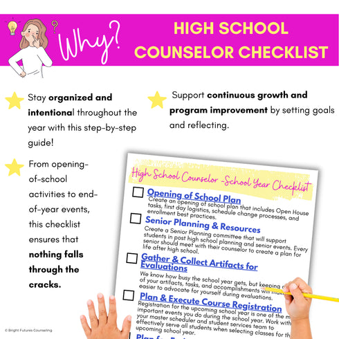 High School Counselor School Year Checklist - High School Counseling Planning