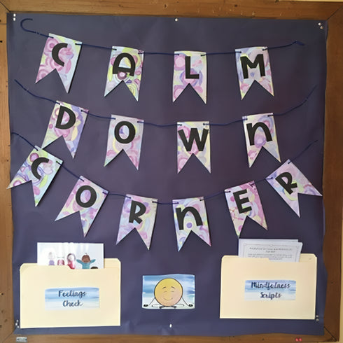 Calm Down Corner Bulletin Board Sign and Classroom Decor