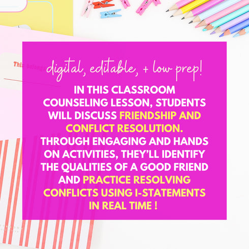 Conflict Resolution Activities and Lesson - Friendship Activities Digital Lesson
