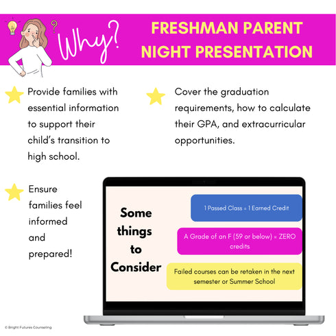 Freshman Parent Night & Rising 9th Grade Presentation for High School Counseling