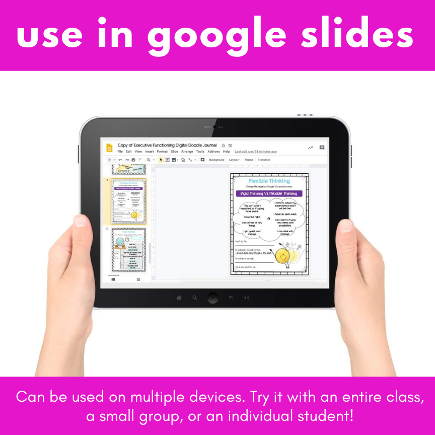 Executive Functioning, Self-Reflection, and Study Skills Digital Doodl