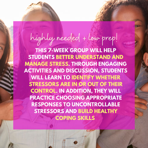 Circle of Control School Counseling Group -Anxiety Circle of Control Activities