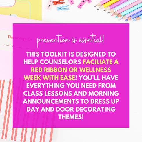 Red Ribbon Week Editable Toolkit - Wellness Week and Red Ribbon Week Flyers