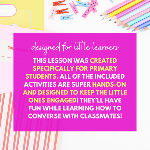 50% OFF for 48 HRS Social Skills Activities & Lesson - Conversing with Others Social Skills Games