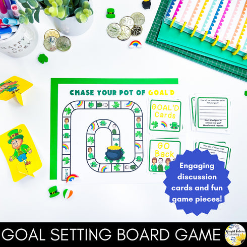 St. Patrick's Day Goal Setting Board Game - School Counseling Game